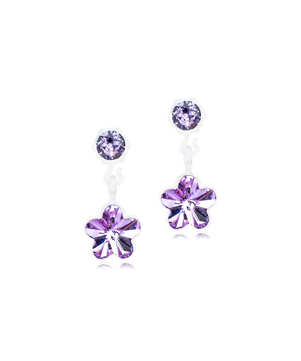 Blomdahl Örhängen Pendant Flower 4/6 mm, Violet