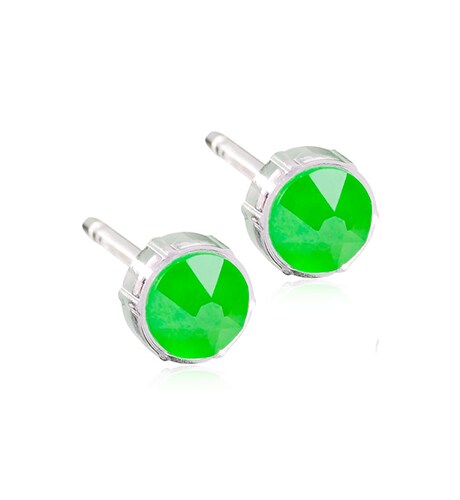 Blomdahl Örhängen 6mm, Electric green