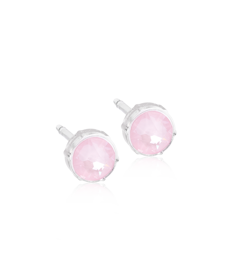 Blomdahl Örhängen Bezel 6 mm, Soft rose