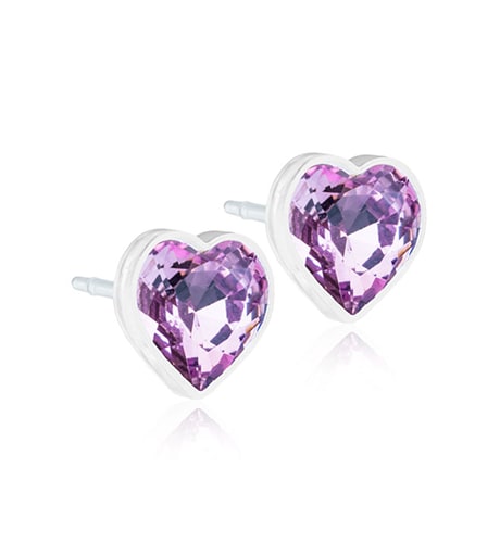 Blomdahl Örhängen Heart, Light Amethyst