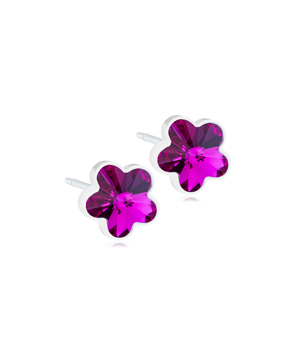 Blomdahl Örhängen Flower 6 mm, Fuchsia