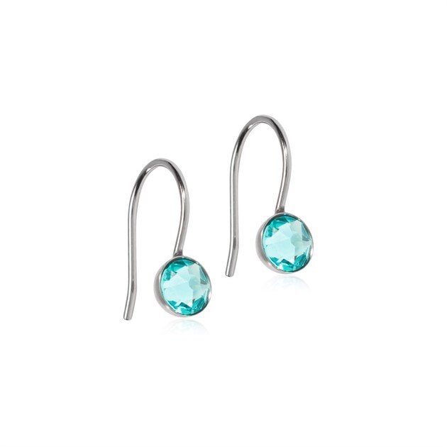 Blomdahl Örhängen Pendant Bezel 5 mm, Turquoise