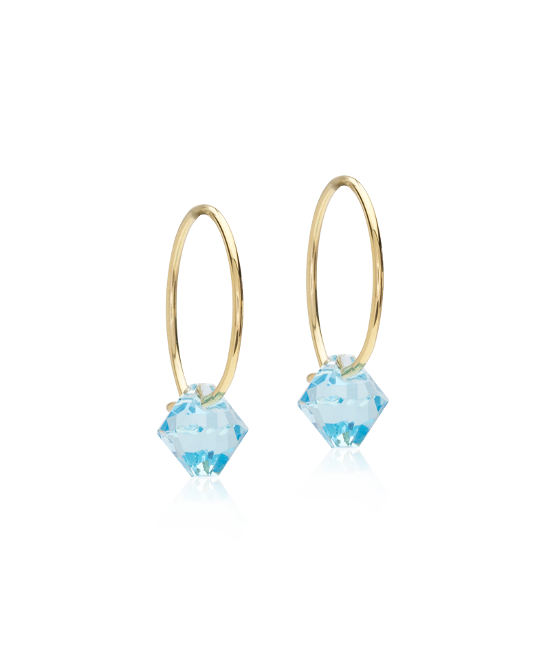 Blomdahl Örhängen Ear Ring, Bicone, Aquamarin