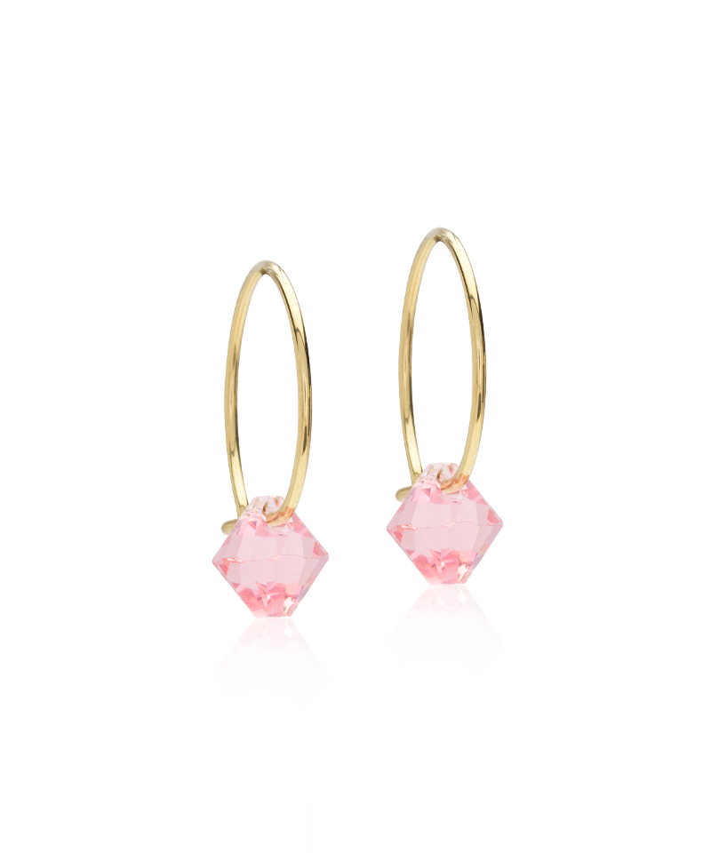 Blomdahl Örhängen Ear Ring, Bicone, Light Rose