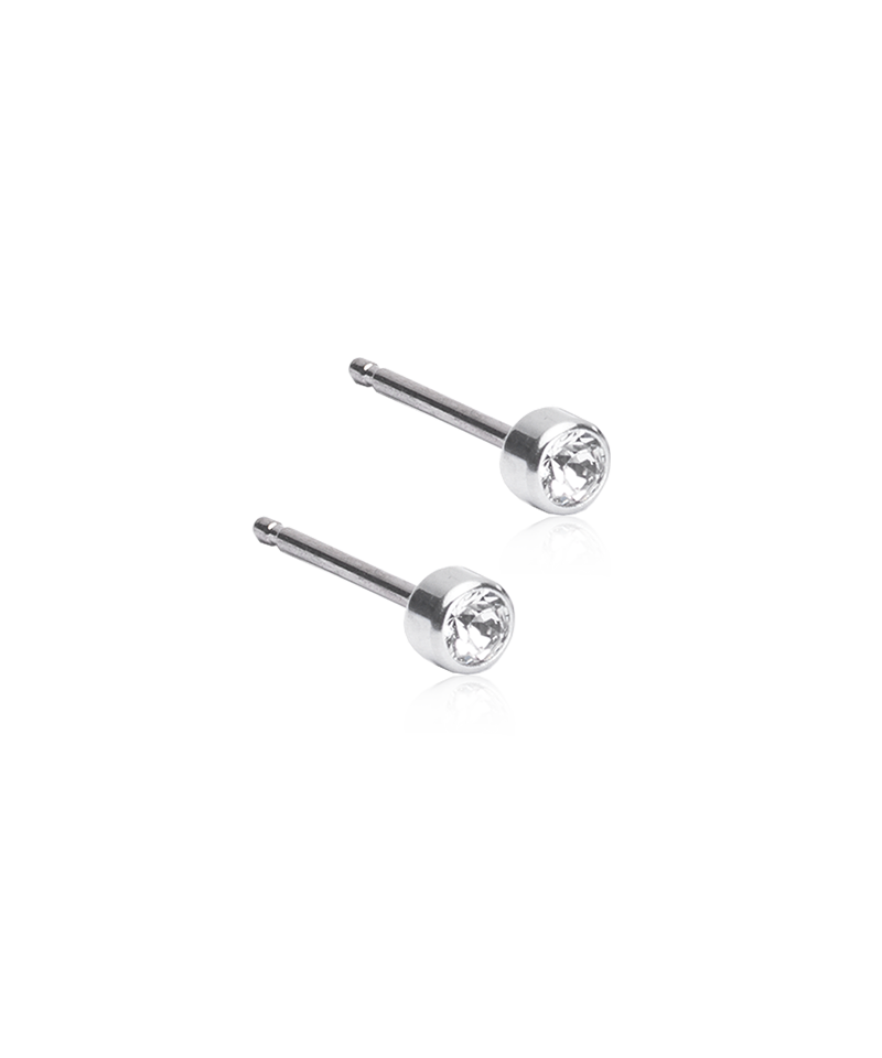Blomdahl Örhängen Bezel 3 mm, Crystal