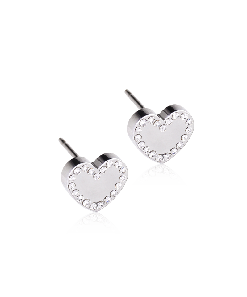 Blomdahl Örhängen Brilliance Sweetheart 8 mm, Crystal