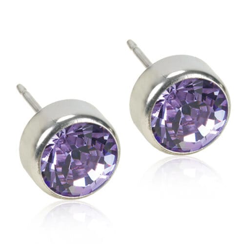 Blomdahl Örhängen Bezel 5 mm, Violet