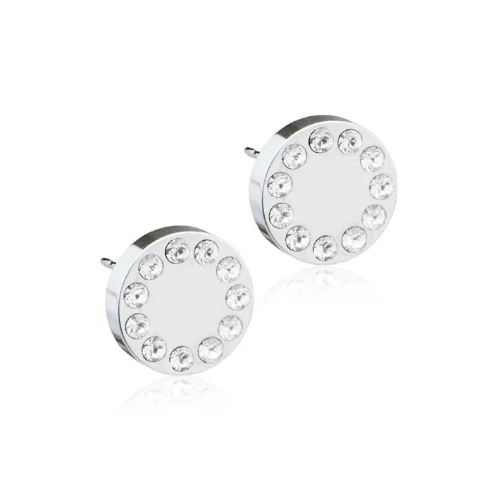 Blomdahl Örhängen Brilliance Puck 8 mm, Crystal