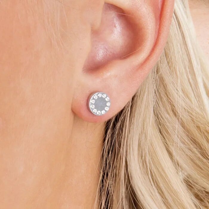 Blomdahl Örhängen Brilliance Puck 8 mm, Crystal