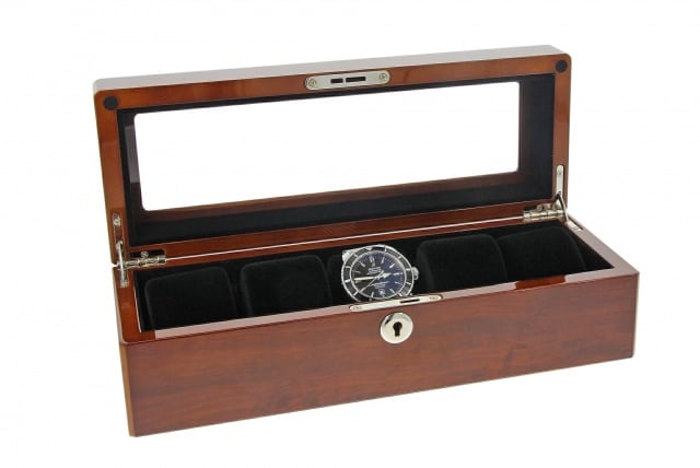 Modalo Timekeeper Storage 5 Mahogny - förvaringsbox för 5 klockor