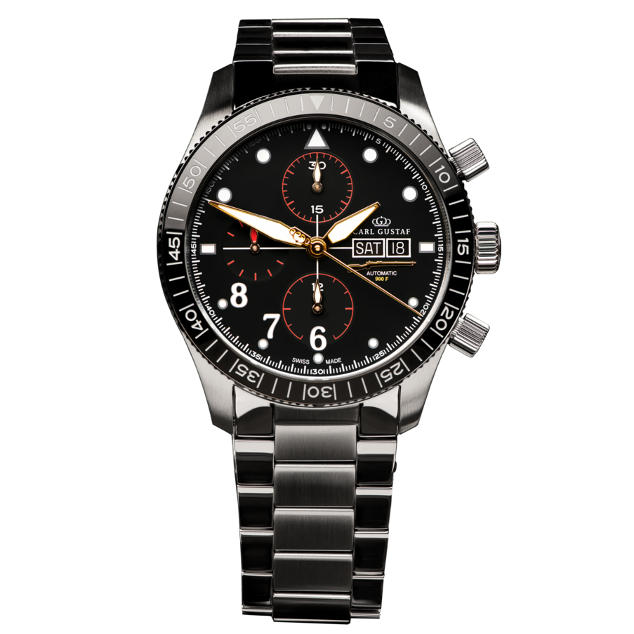 Carl Gustaf C900F Ceramic Cole Black Kronograf