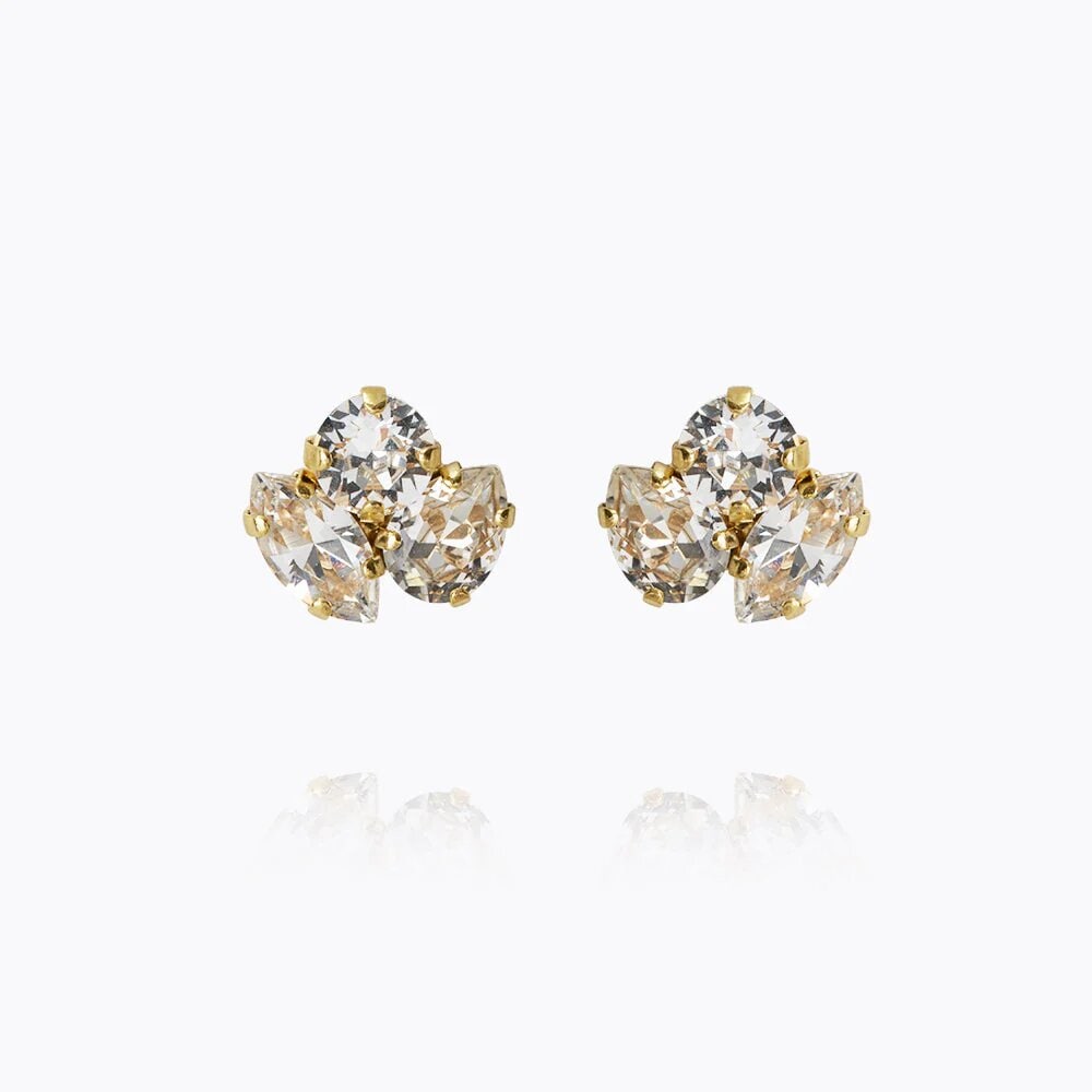Alisia Earring Gold Crystal