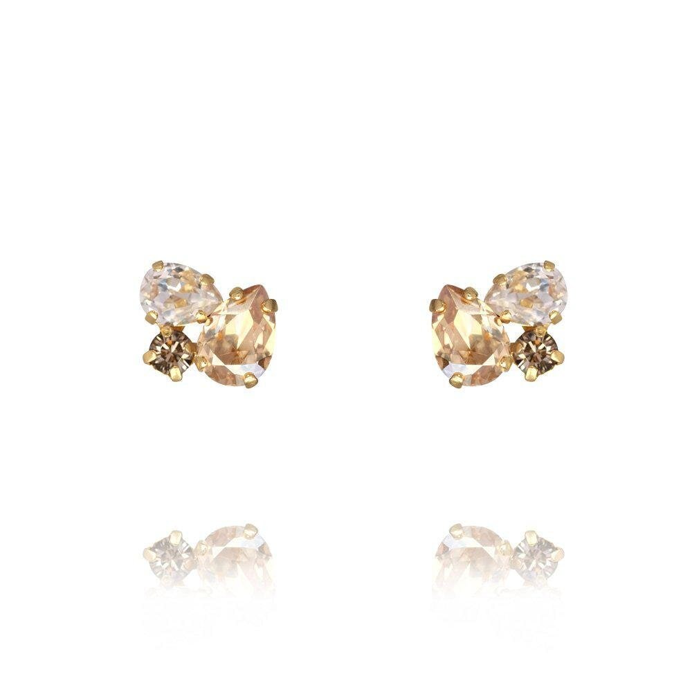 Alisia Earring Gold Greige / Silk Combo