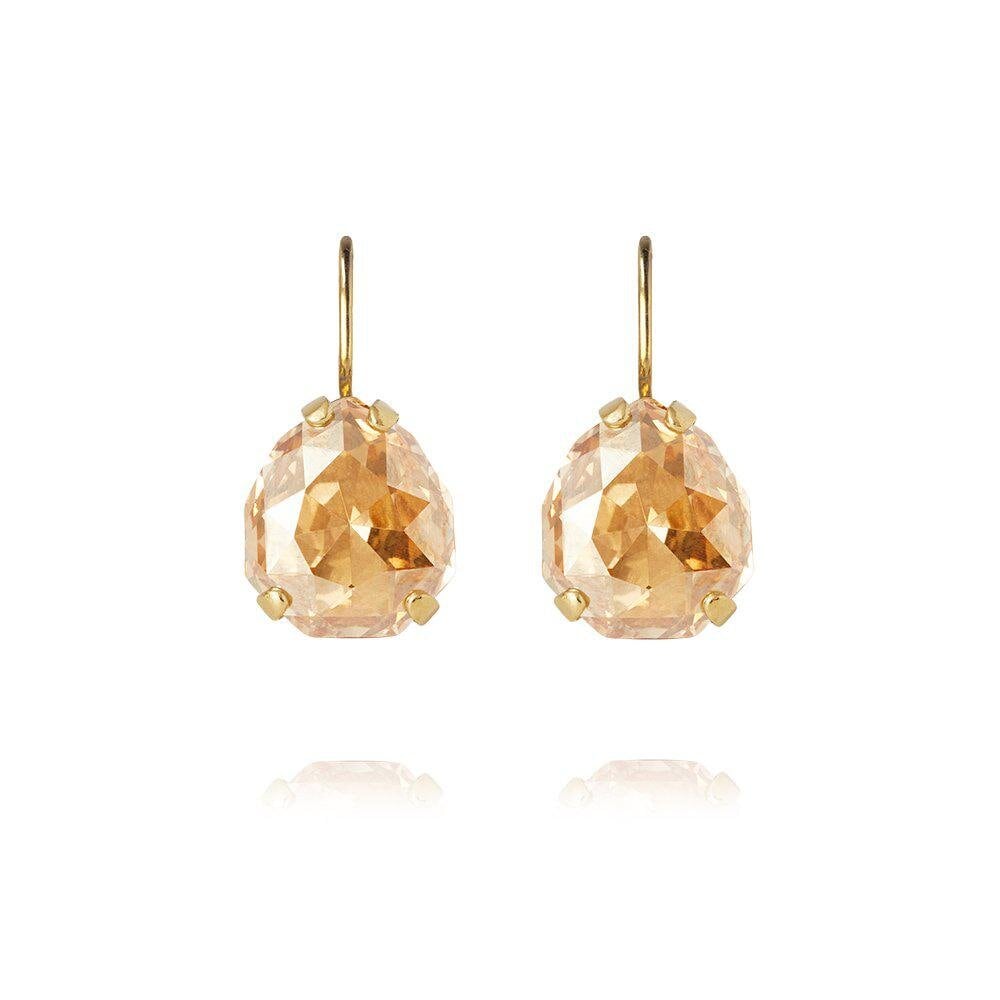 Carlotta Clasp Earrings Gold Golden Shadow