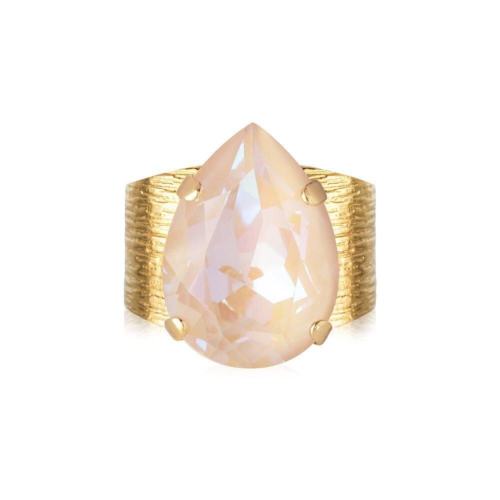 Classic Drop Ring Gold Ivory Cream Delite