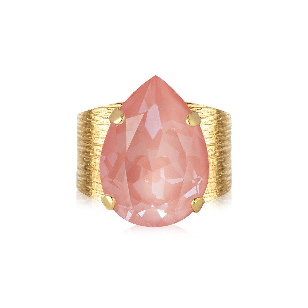 Classic Drop Ring Gold Flamingo Ignite