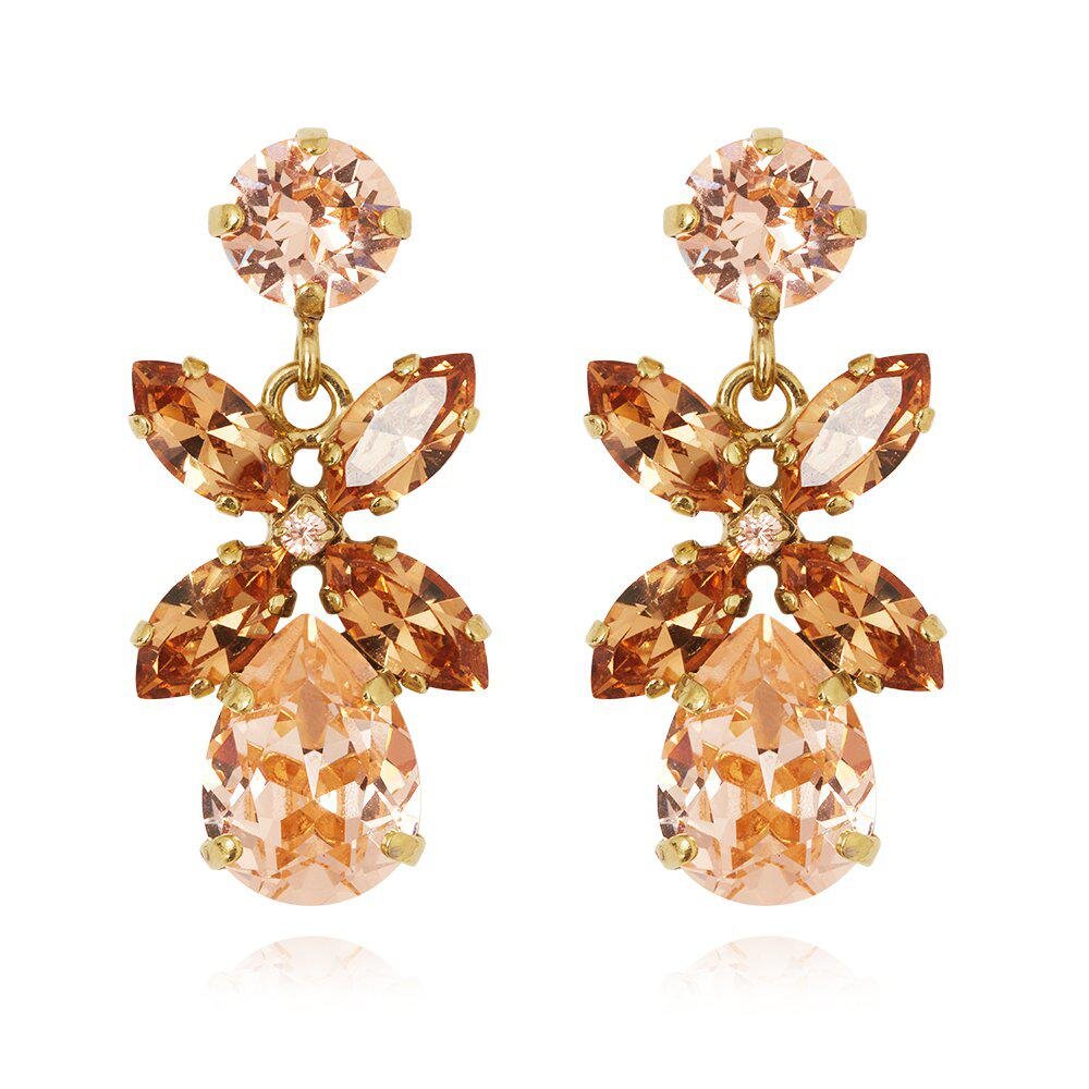 Mini Dione Earrings Gold Topaz Combo
