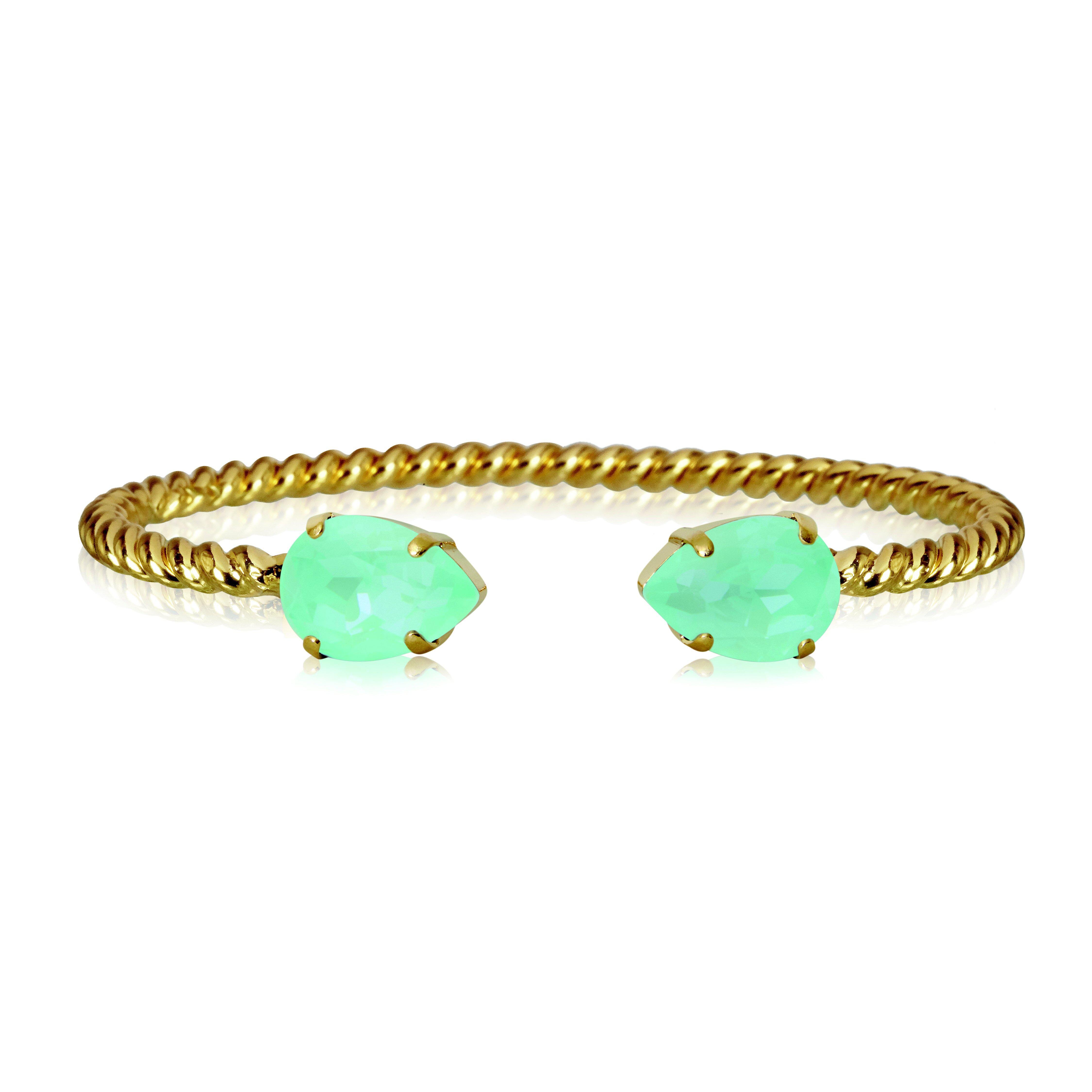 Mini Drop Bracelet Gold Soft Mint