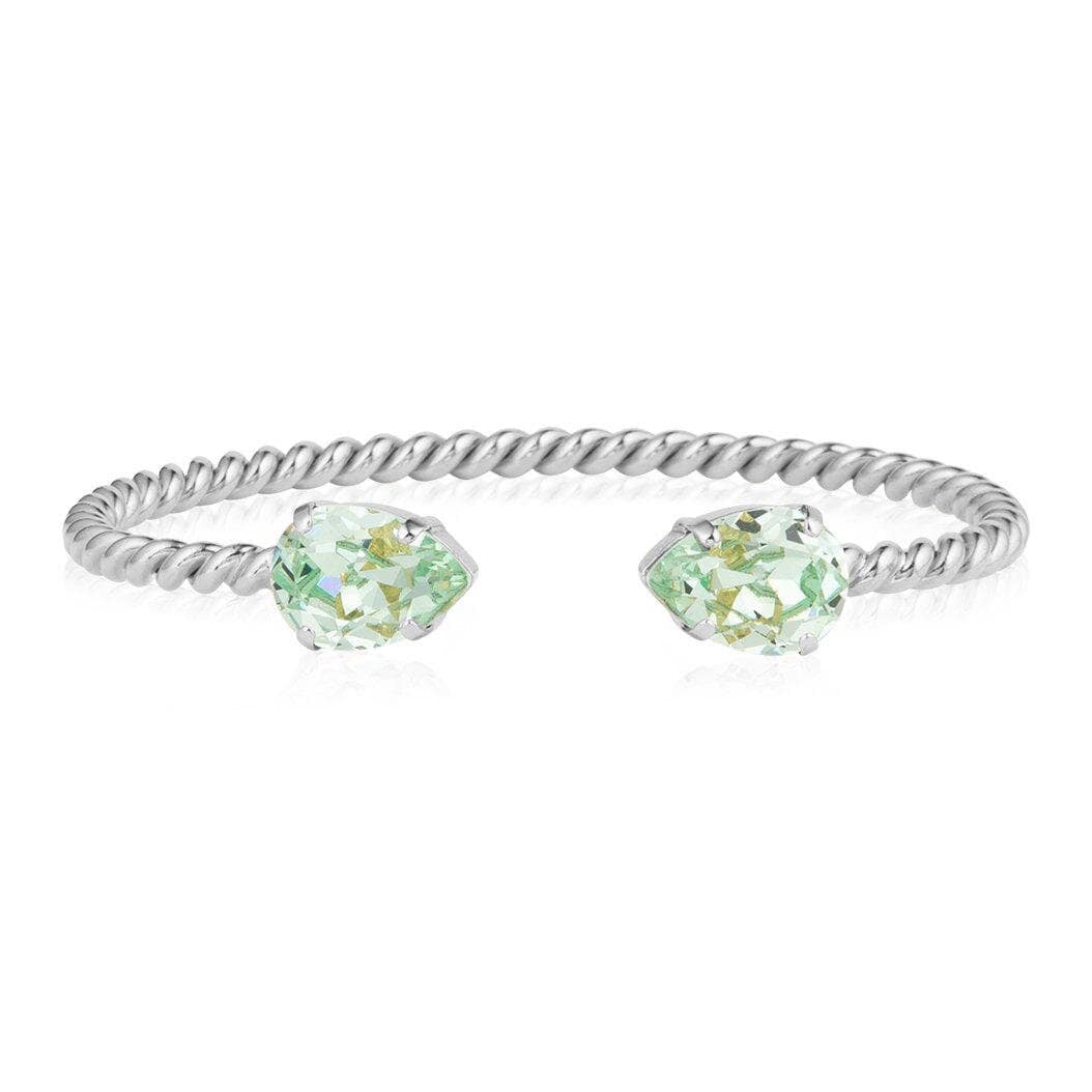Mini Drop Bracelet Rhodium Chrysolite