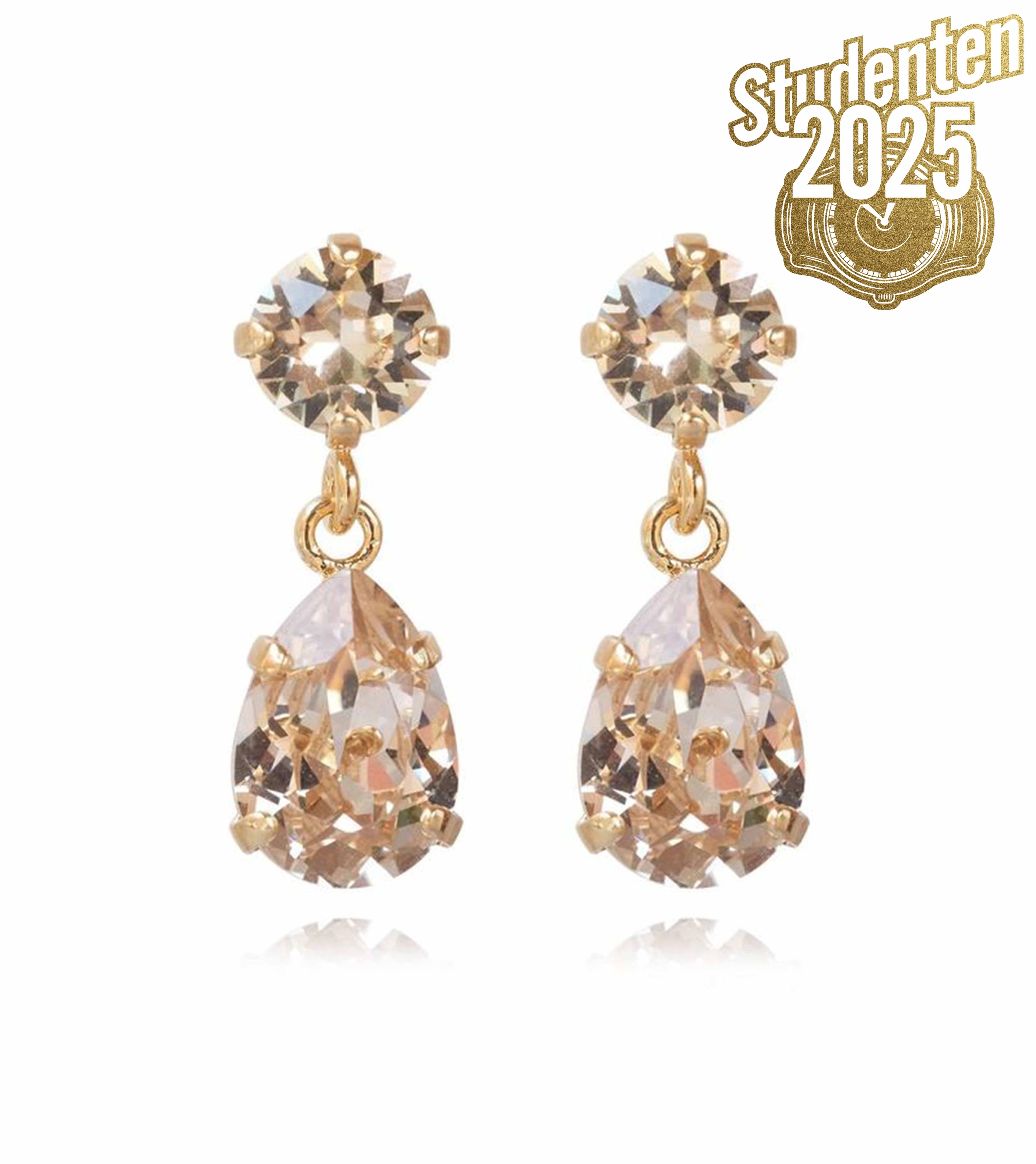 Mini Drop Earrings Gold Silk
