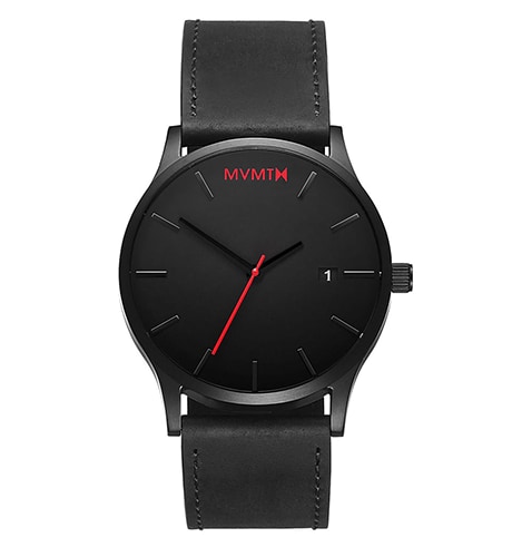 MVMT Classic Black Leather