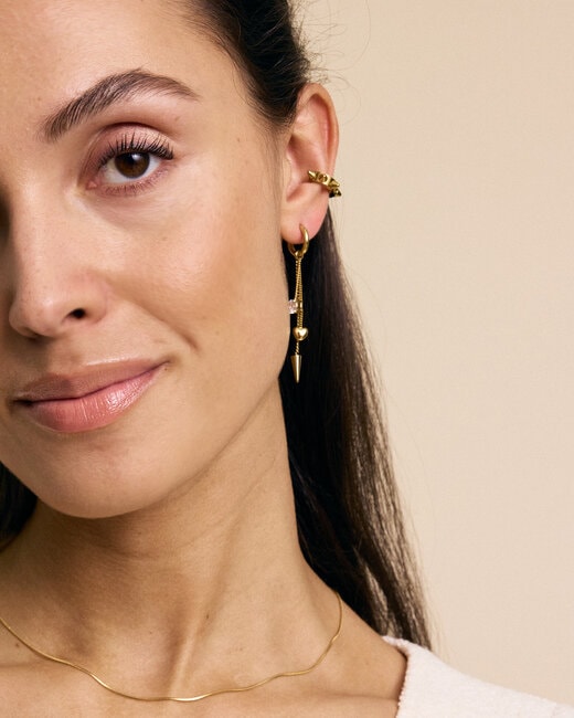 Edblad Peak Hoops Multi Heart Gold