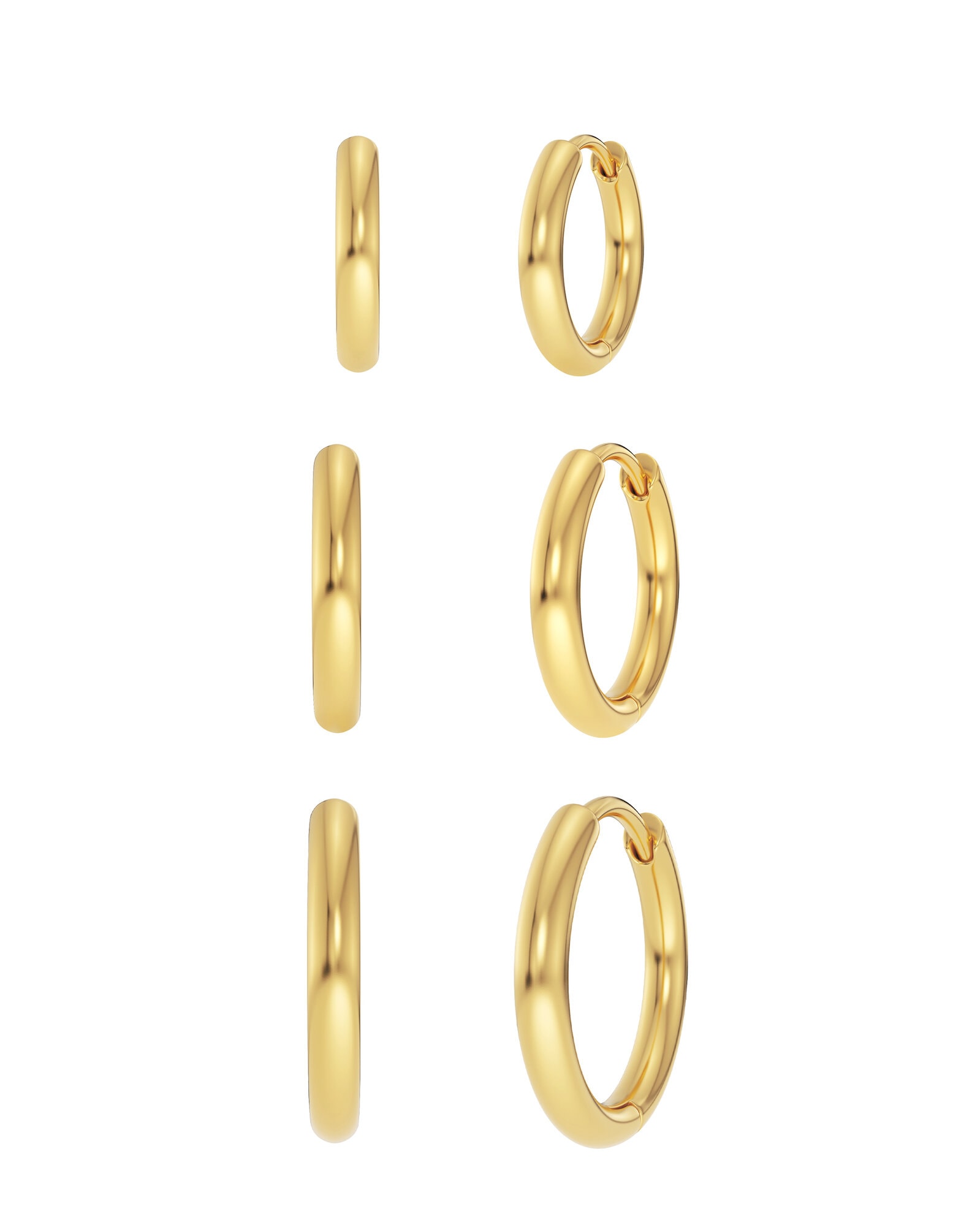 Edblad Triple Pair Hoops Gold
