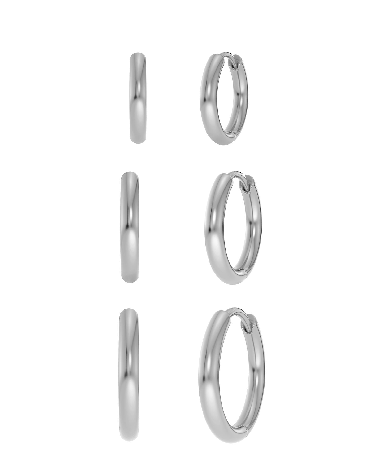 Edblad Triple Pair Hoops Silver