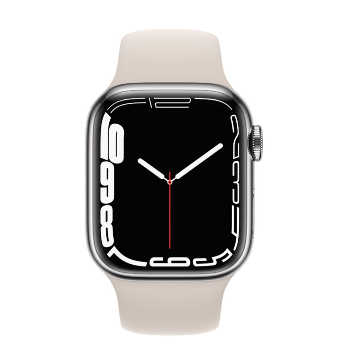 Apple Watch Series 7 Rostfri stålboett med Sportband - Silver