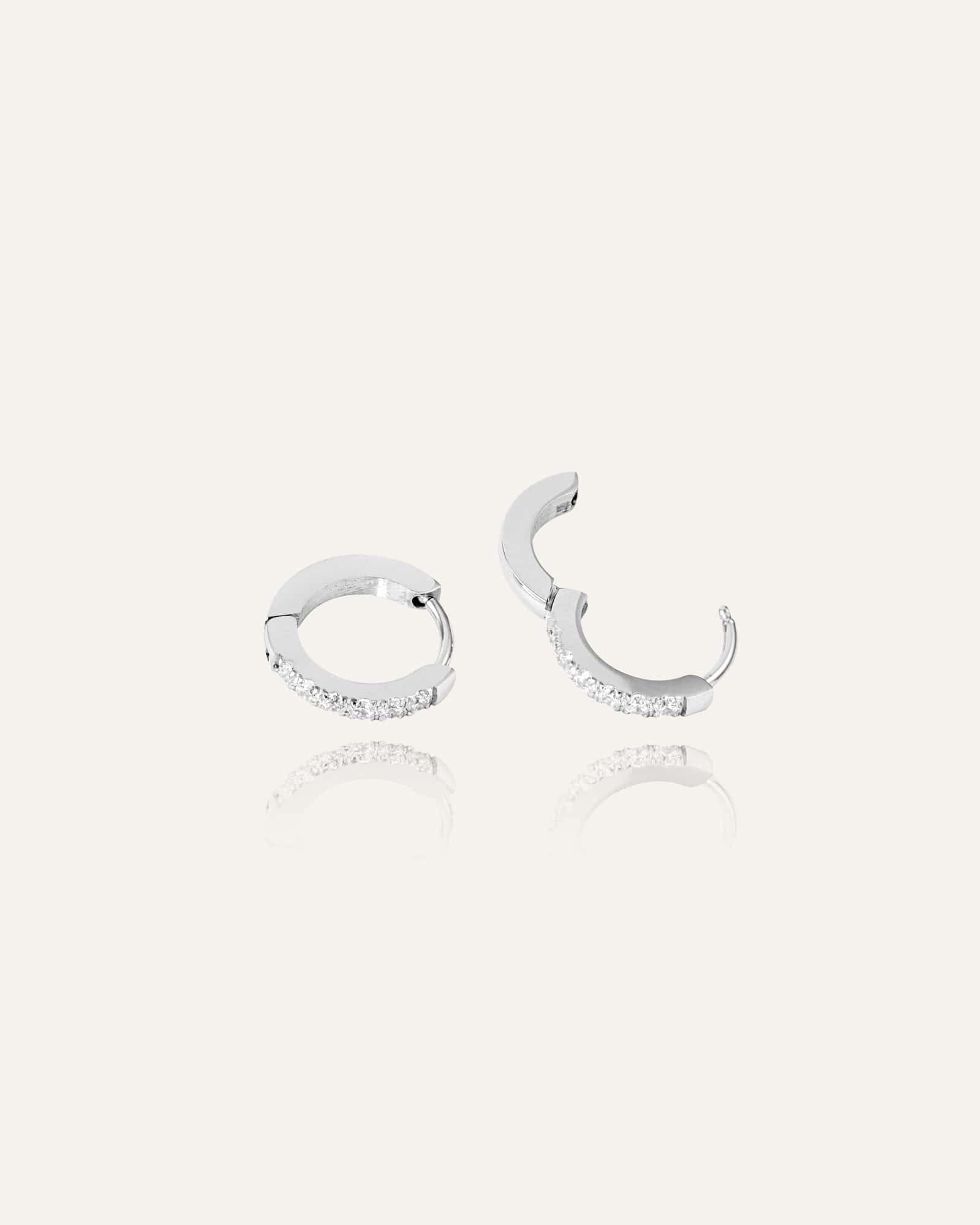 Mockberg Shiny Silver Hoops Small