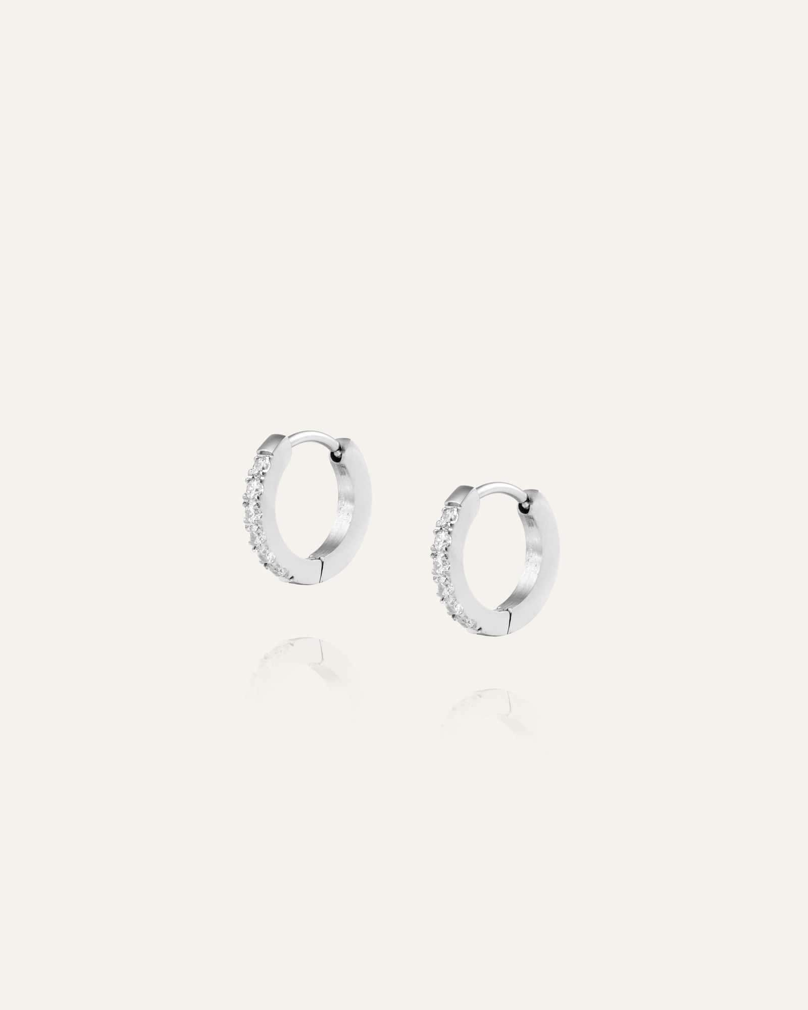 Mockberg Shiny Silver Hoops Small