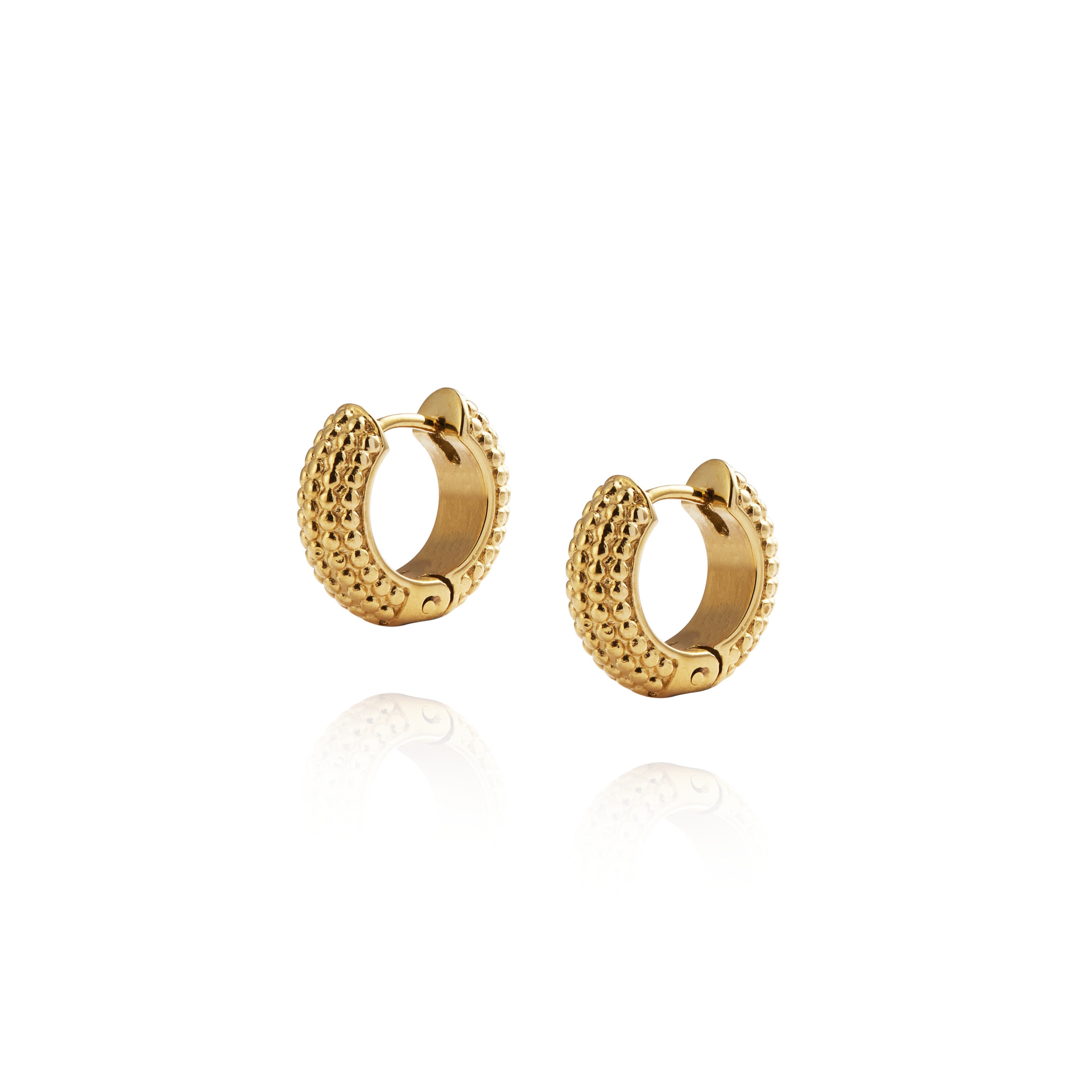 Mockberg Beaded hoops Gold Small