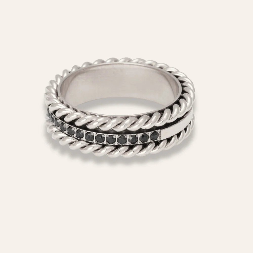 Sintrido Black Zircon Ring
