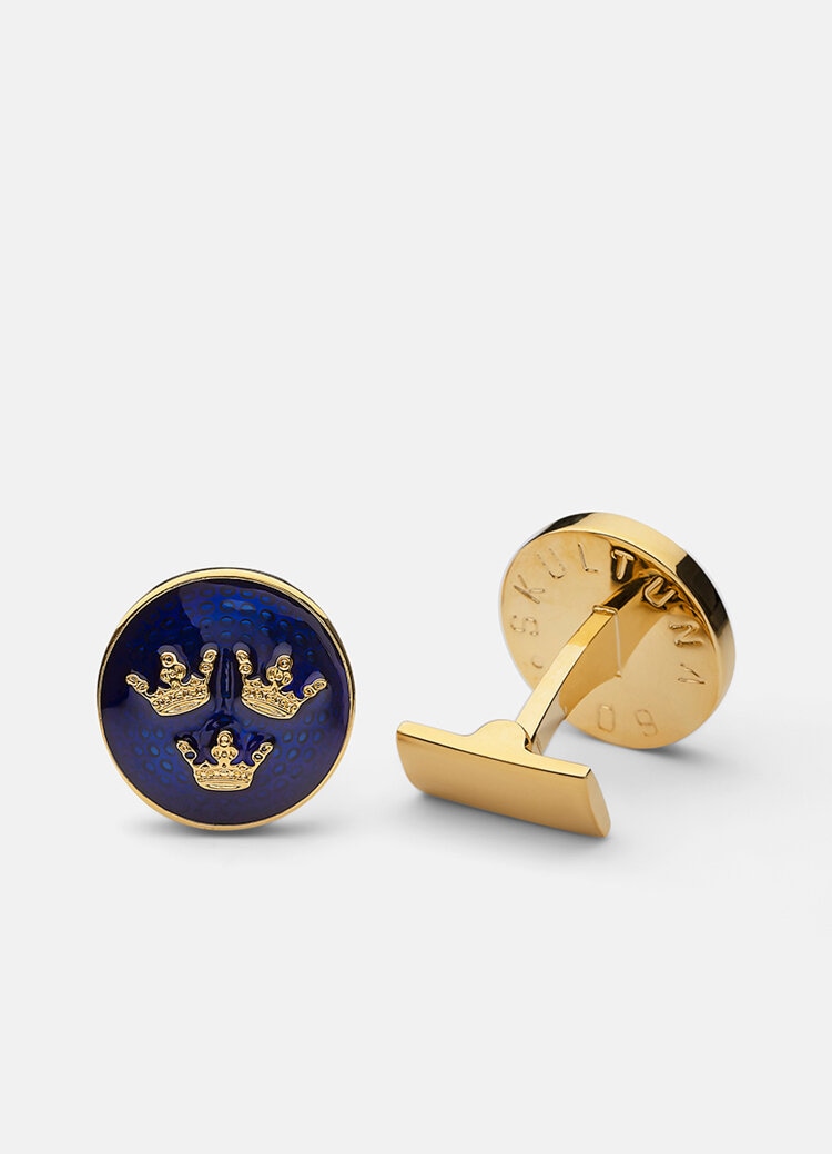 Skultuna Sweden three crowns cufflink