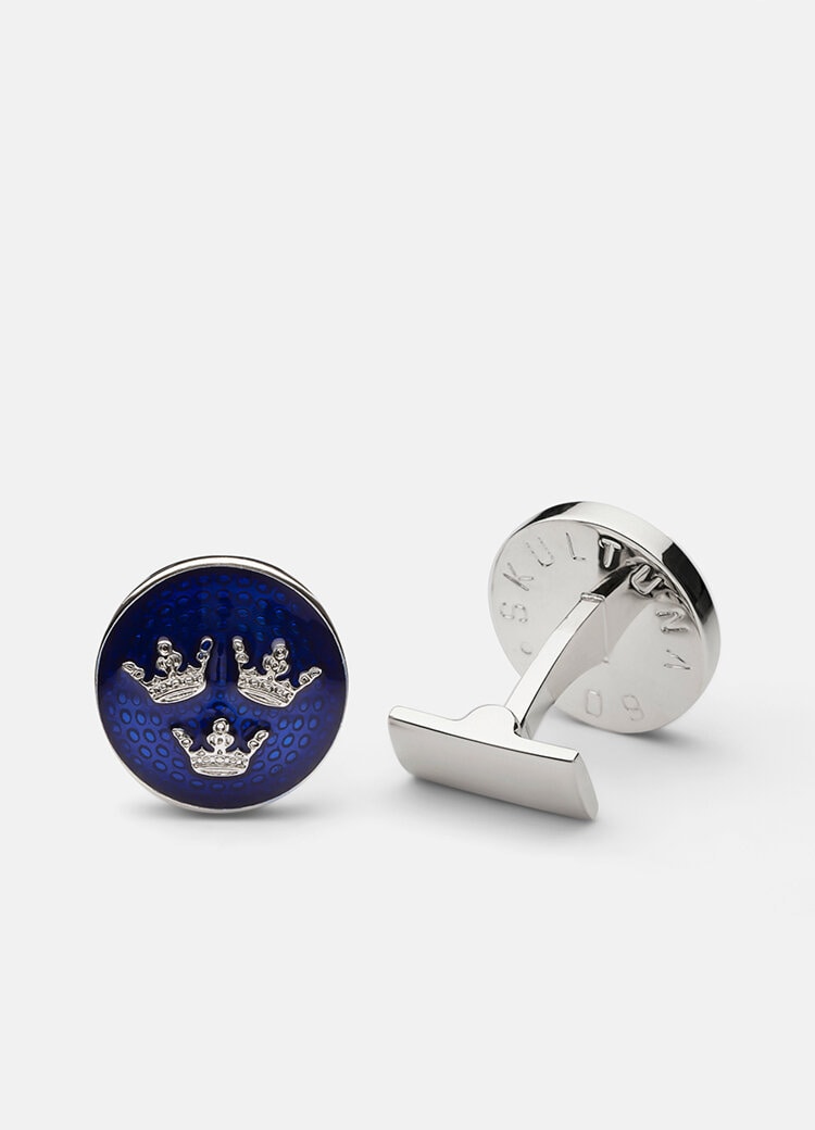 Skultuna Sweden three crowns cufflink