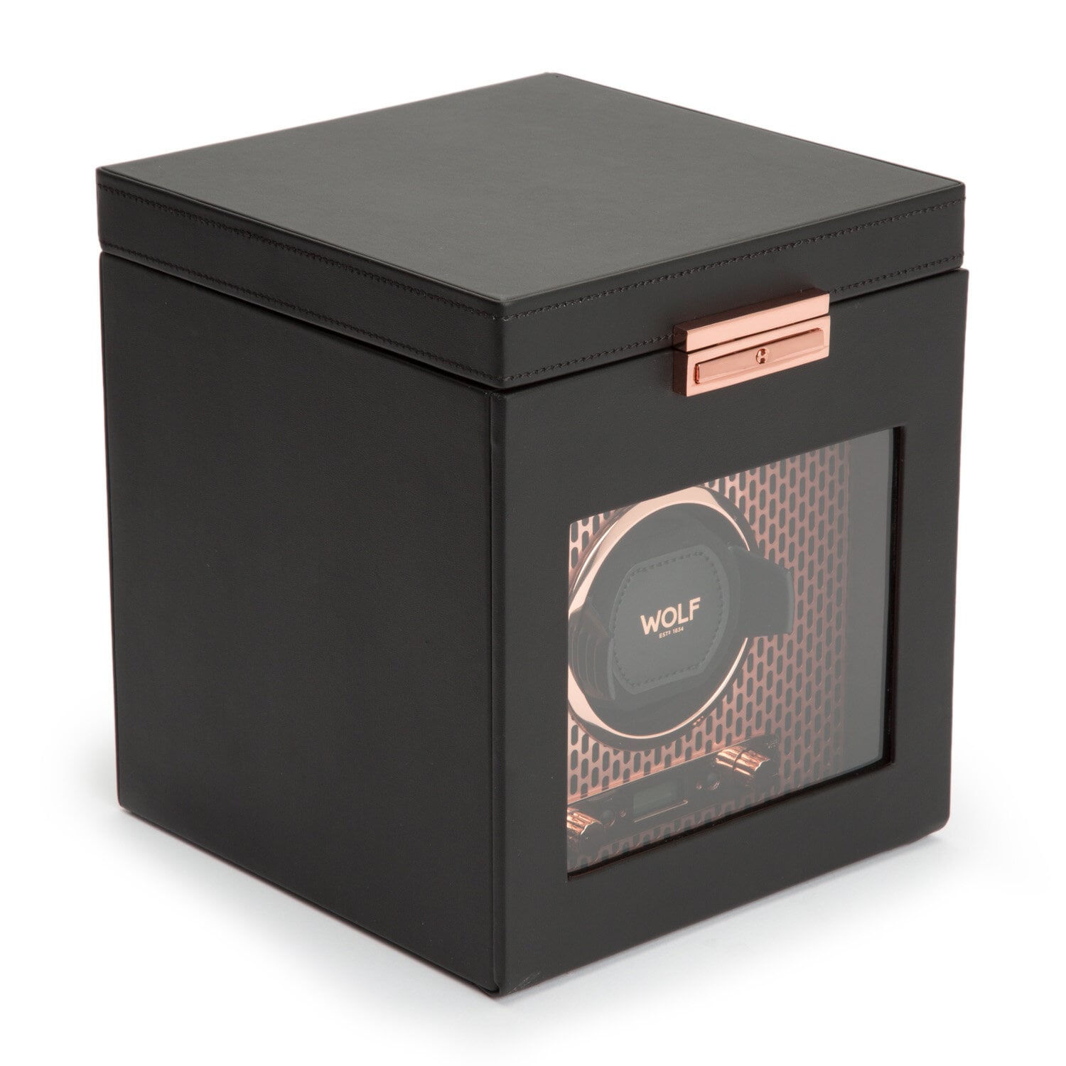 WOLF Axis Single Watch Winder with Storage