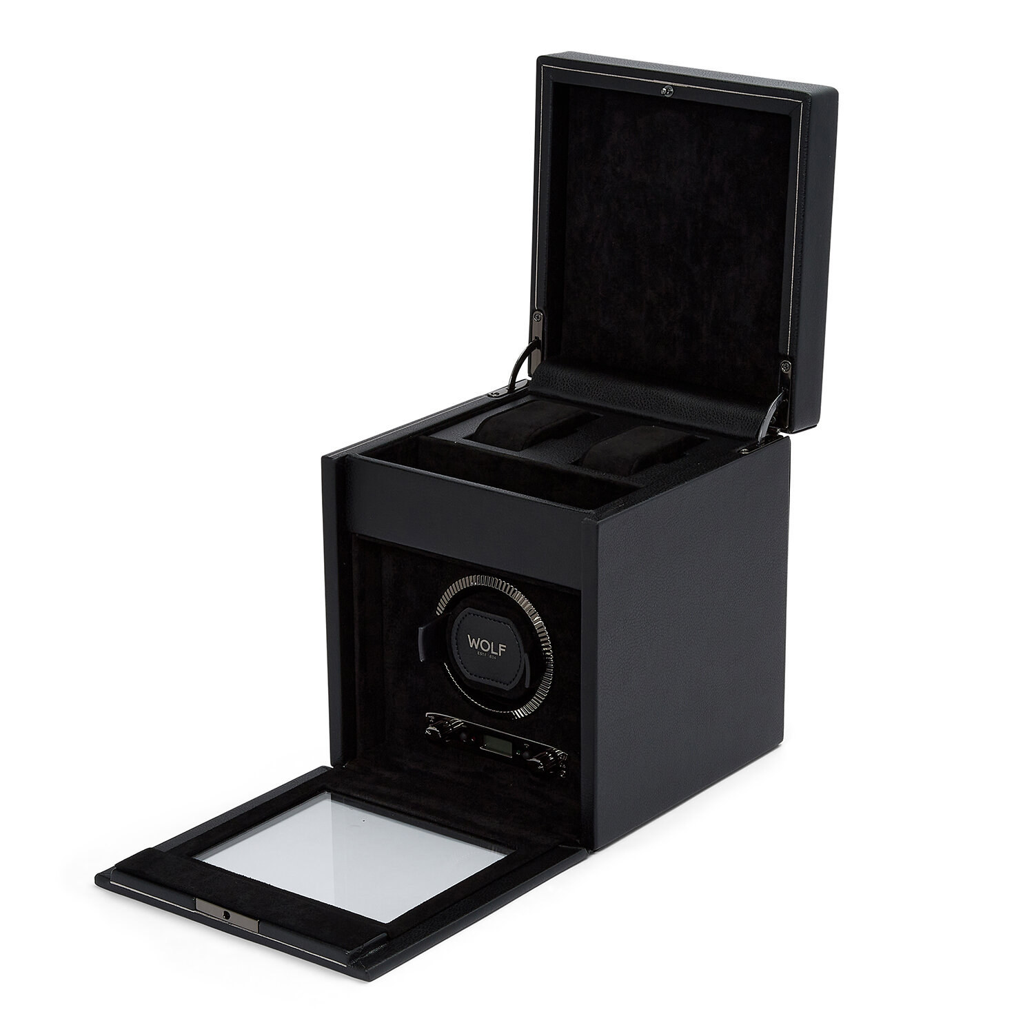 WOLF British Racing Single Watch Winder with Storage