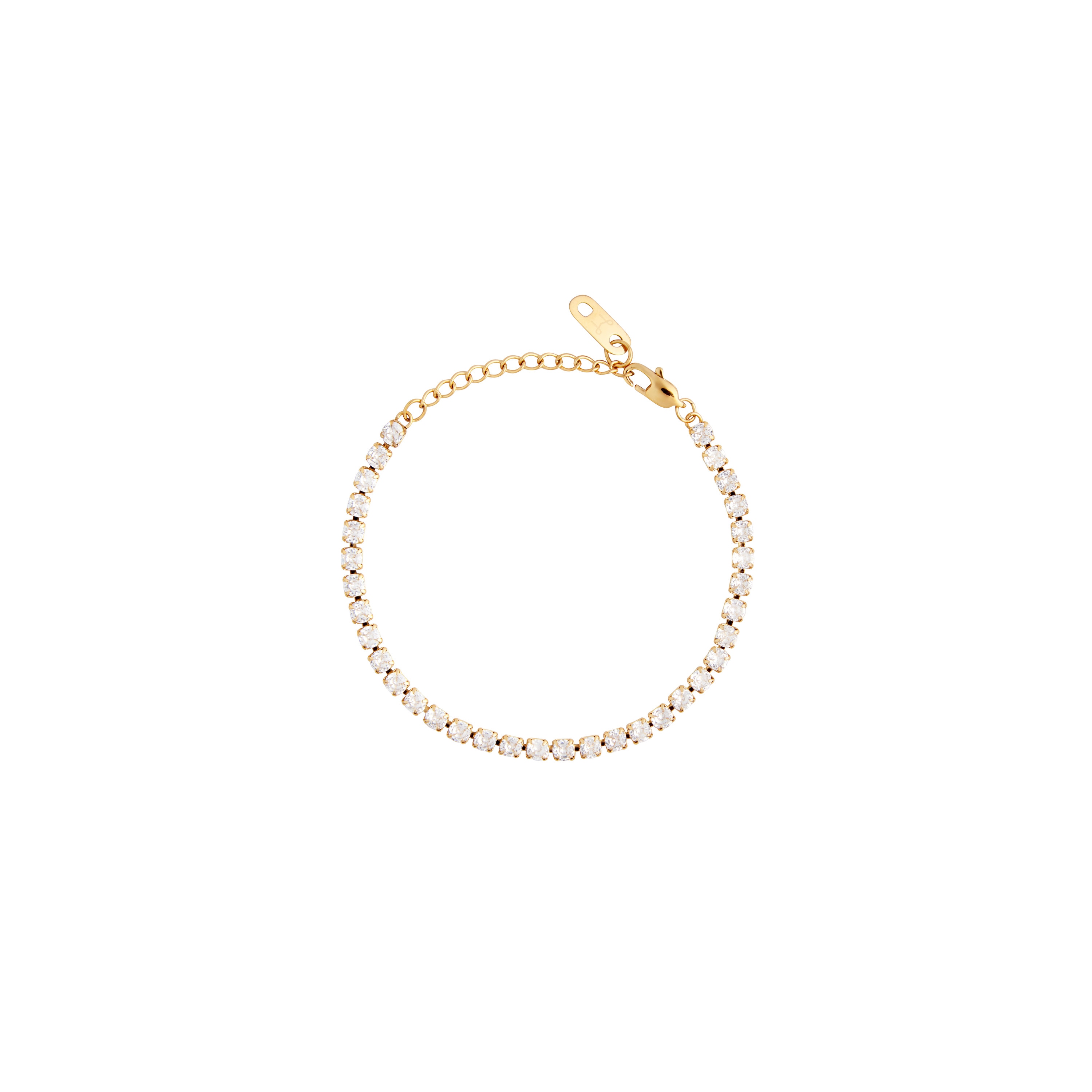 Mockberg Shiny Tennis Brecelet Gold
